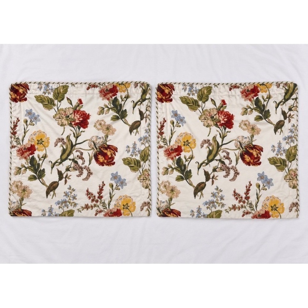 Vintage Floral Standard Pillow Shams Set of 2 Cottagecore Country Decor